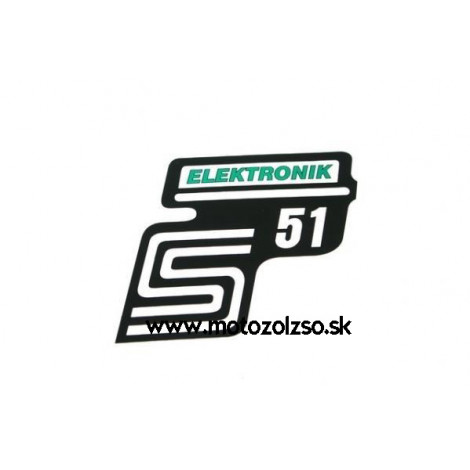 Nálepka bočná S51 Elektronik zelená