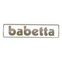 Nálepka BABETTA 145x38 strieborná