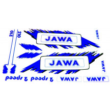 Nálepka JAWA sada - MODRÁ