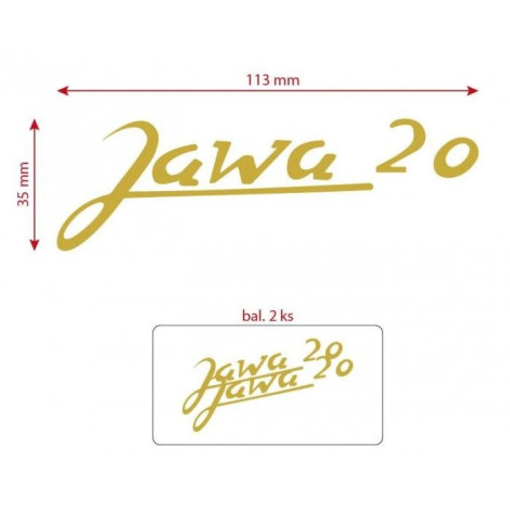 Nálepka Jawa 20 old / pár