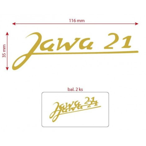 Nálepka Jawa 21 old / pár