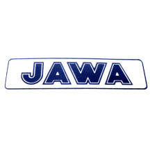 Nálepka JAWA 140 x 35 - modrá / pár